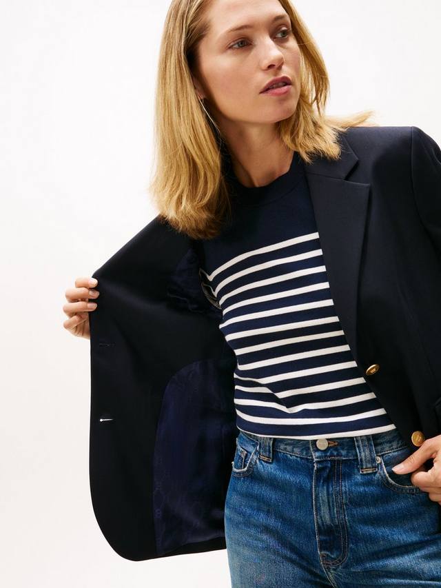 Классический блейзер из шерстяной смеси Tommy Hilfiger, Navy — фото 4