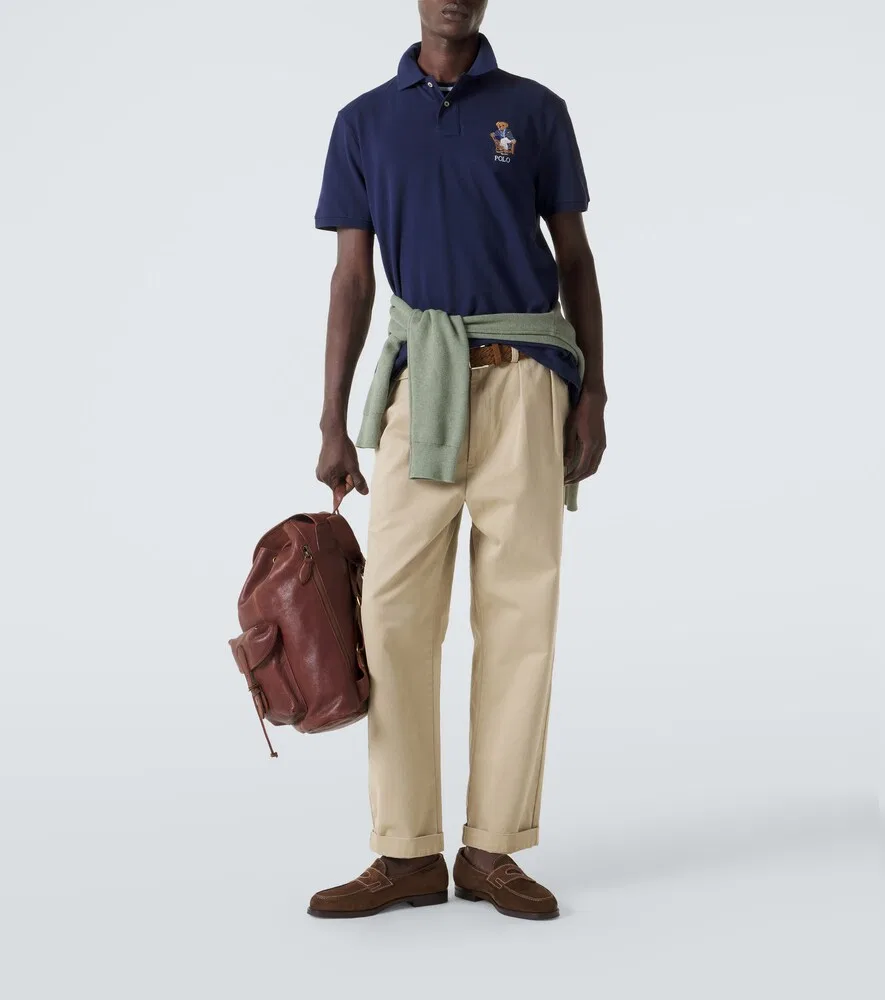 Рубашка-поло Polo Bear из хлопкового пике Polo Ralph Lauren, синий — фото 2