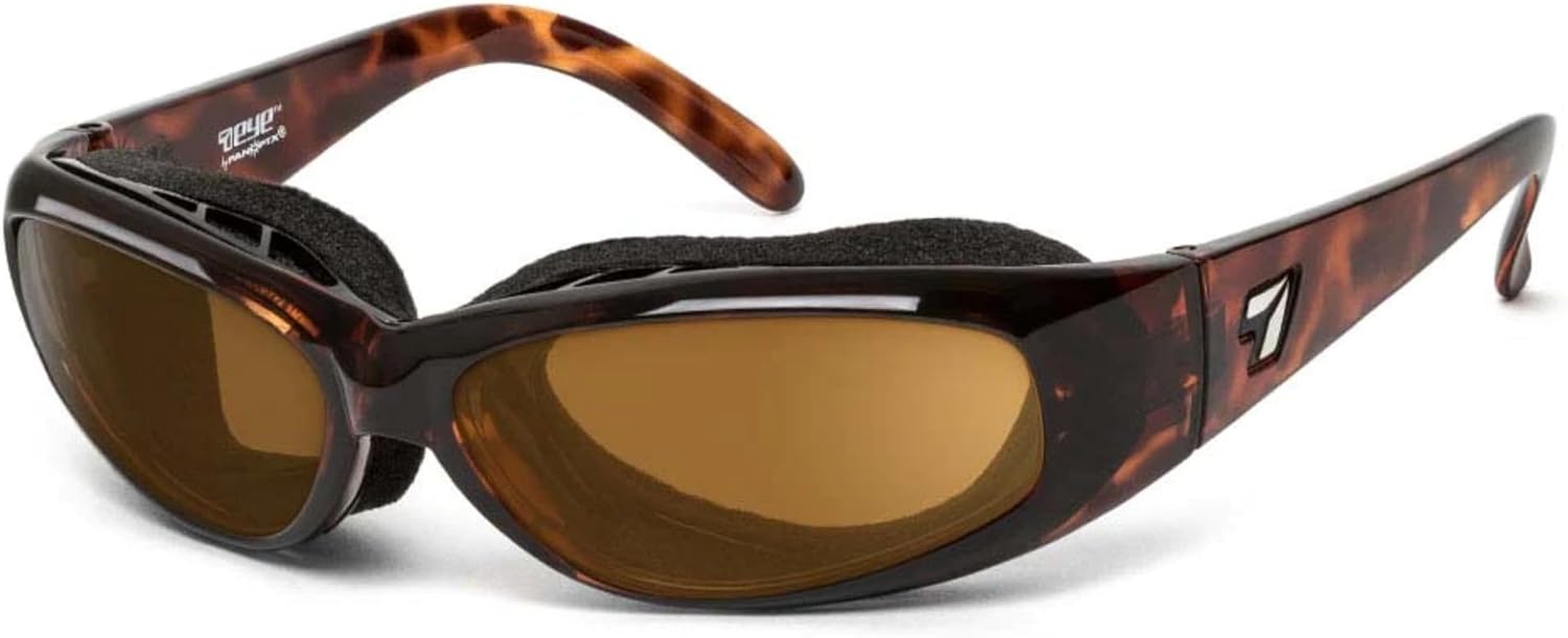 

Солнцезащитные очки CHUBASCO с 7 линзами, ветрозащитой и мягкой подкладкой, для активного отдыха на природе, 100% защита от UVA + UVB лучей 7 EYE, Dark Tortoise Frame/Sharpview Copper Lenses