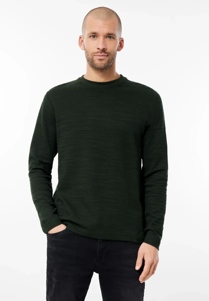 

STREET ONE МУЖСКАЯ рубашка с длинными рукавами, однотонная Street One Men, зеленый