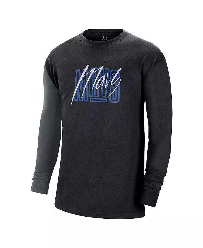 

Мужская черная футболка с длинным рукавом Dallas Mavericks Courtside Versus Flight MAX90 Nike