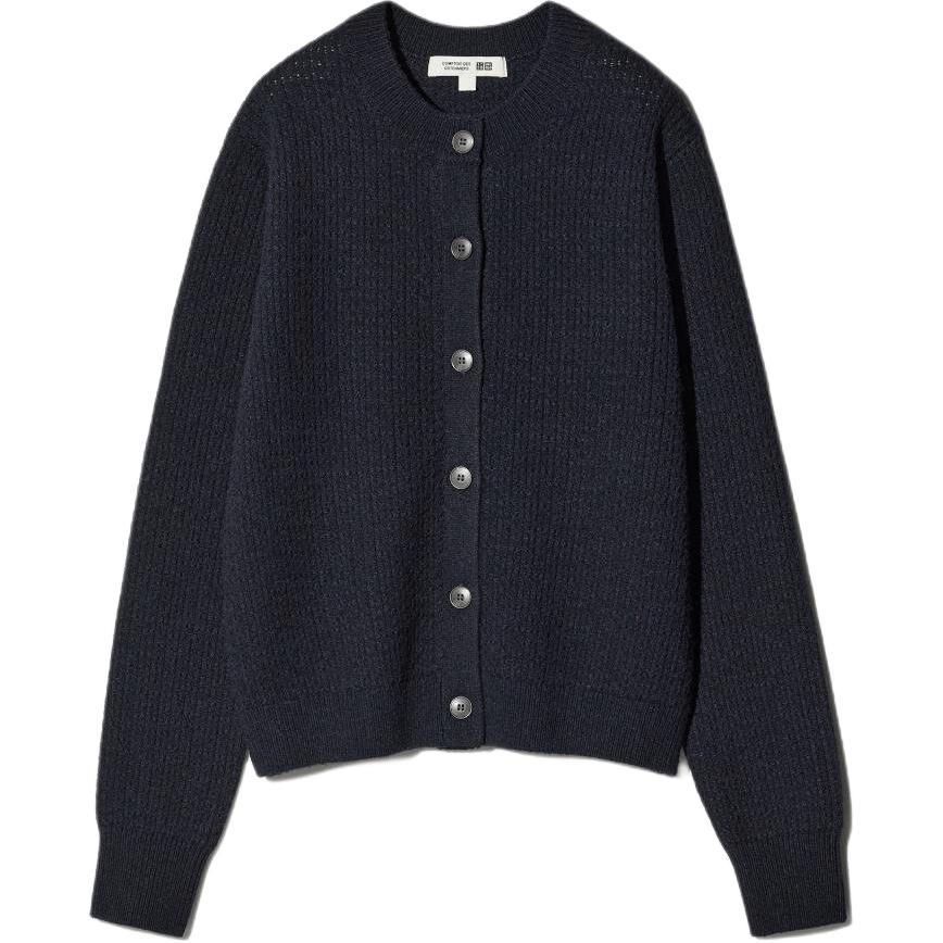 

Comptoir Des Cotonniers Collaboration FW25 вязаный свитер женский UNIQLO, синий