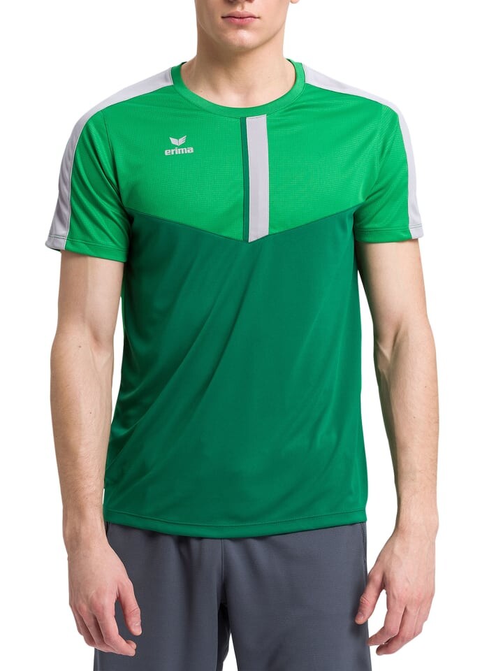 

Спортивная футболка erima, цвет fern green/smaragd/silver grey
