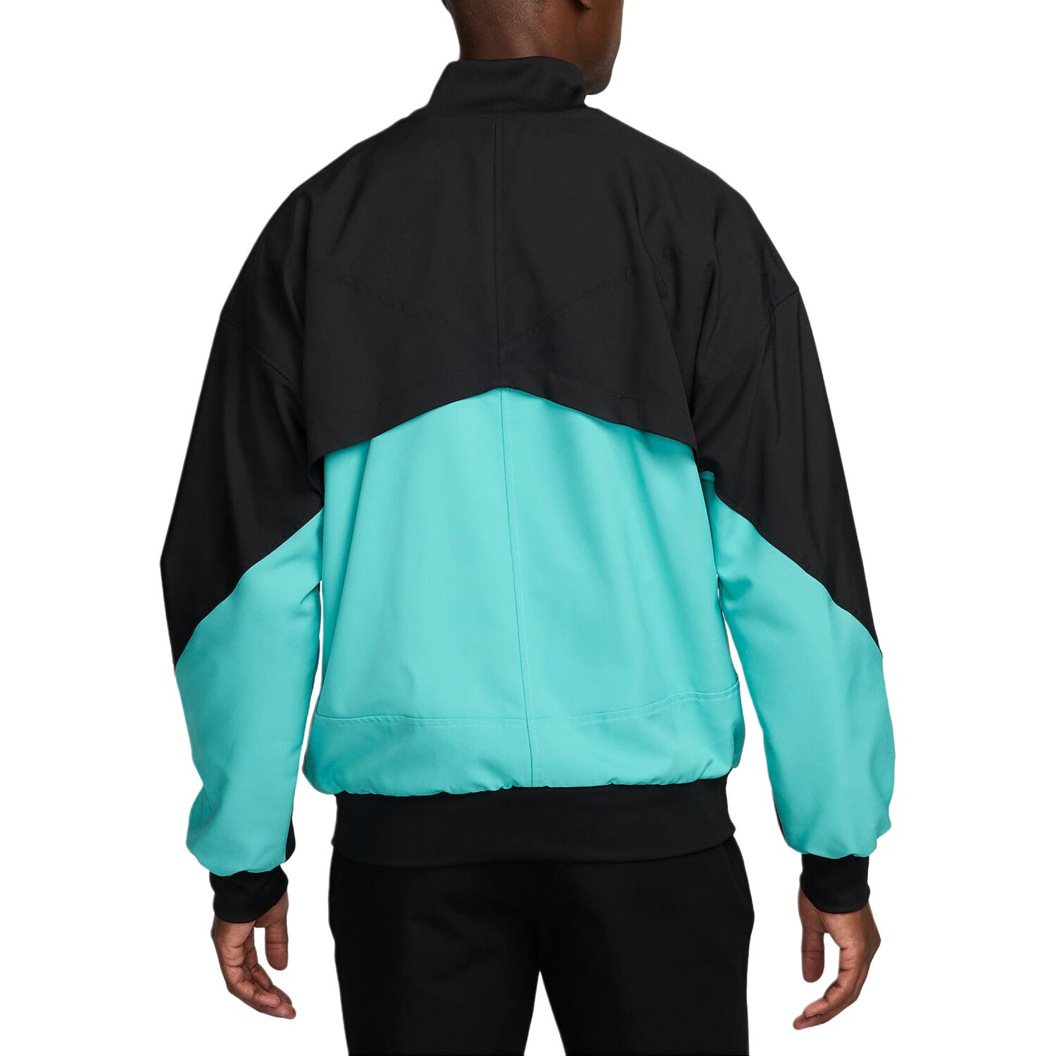 Куртка Dri-Fit мужская, с эффектом стирки, сине-зеленая/черная/парусная Nike, сине-зеленый/черный — фото 2