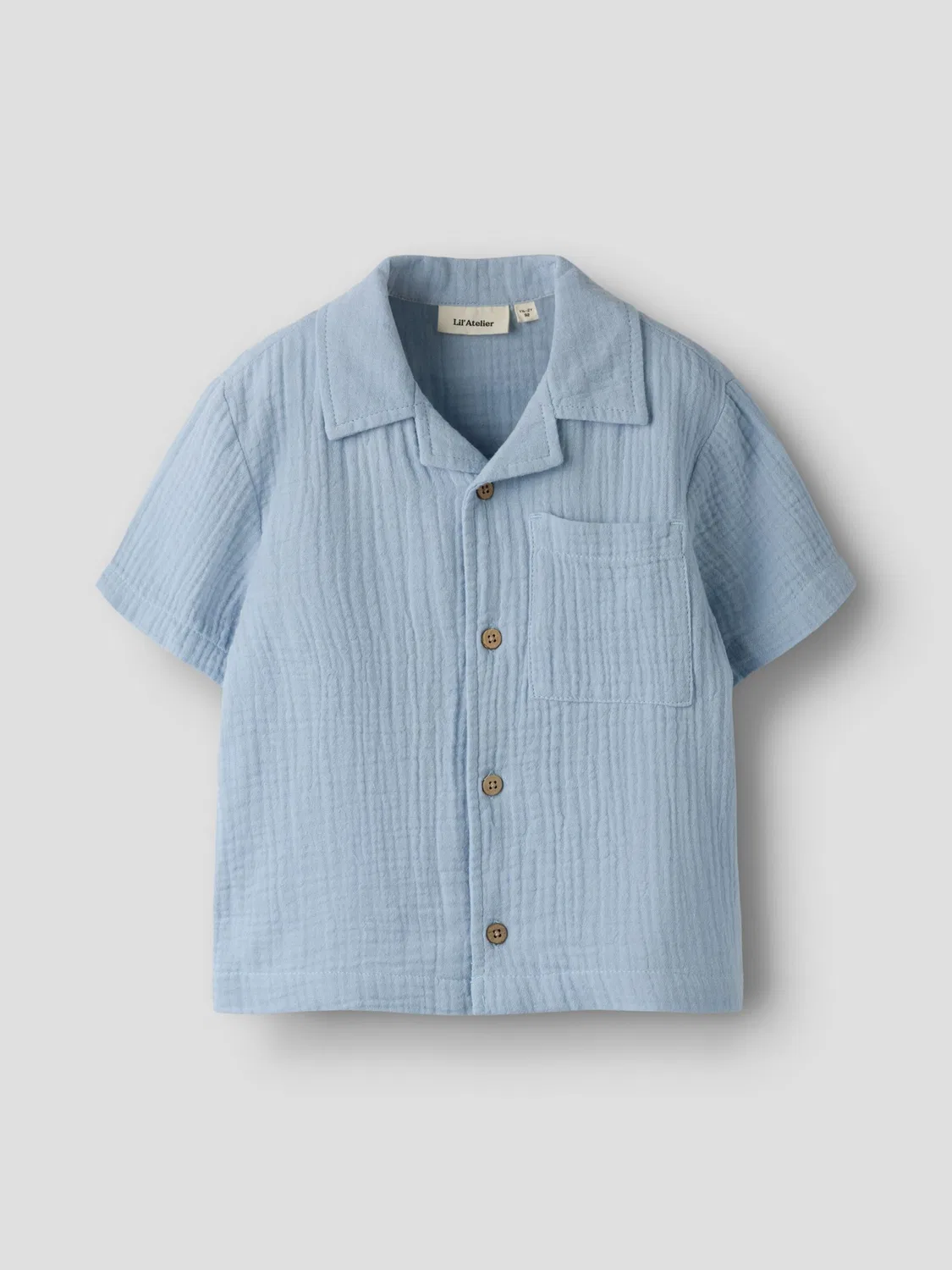 Рубашка на пуговицах стандартного кроя Lil'Atelier, Light Blue — фото 3