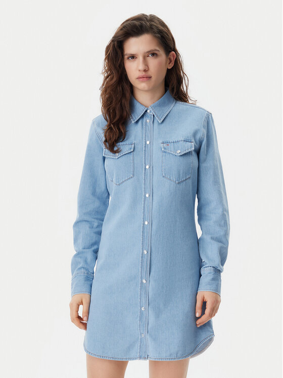 

Джинсовое платье стандартный крой DW0DW20111 Tommy Jeans, синий
