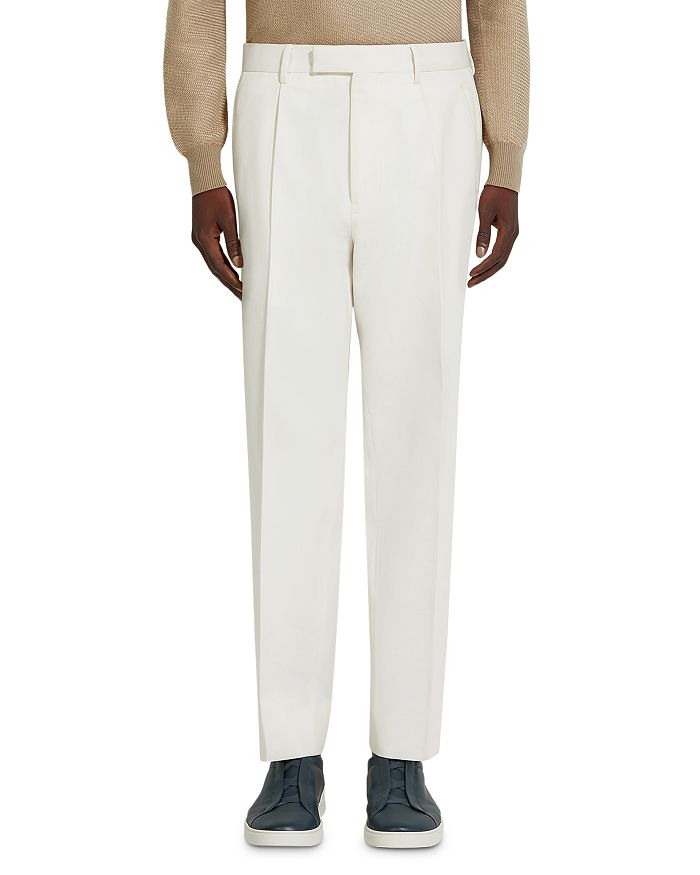 

Плиссированные брюки Zegna, белый