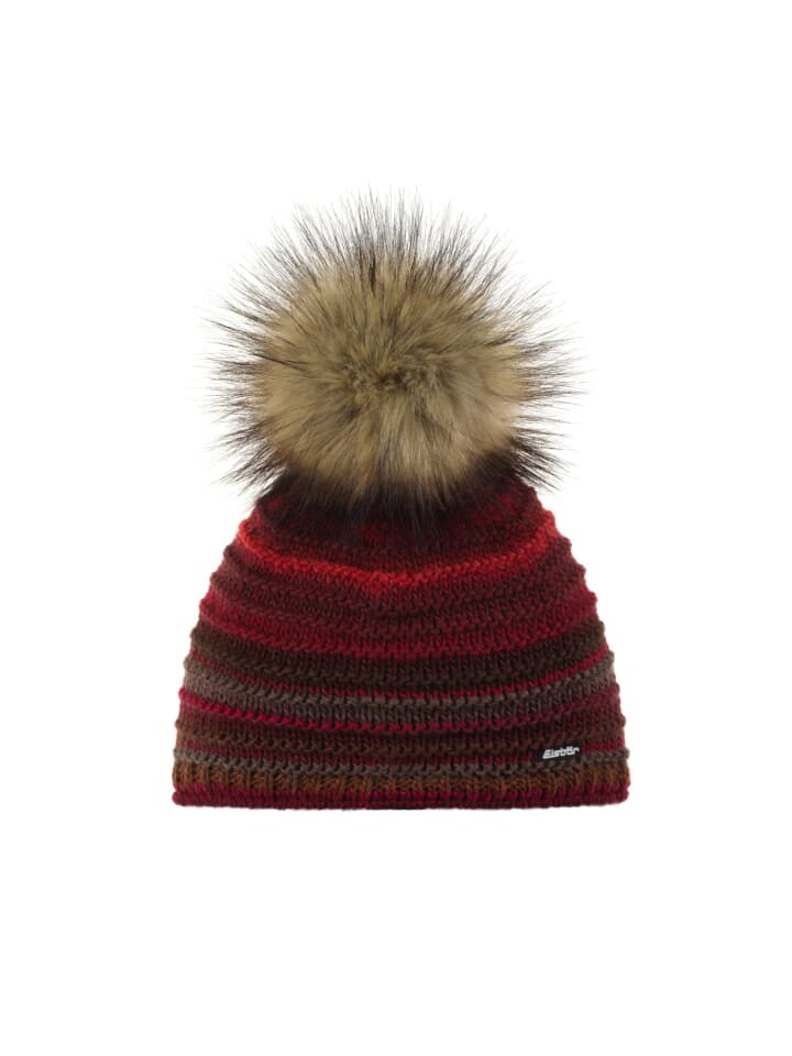 

Шапка Eisbär Mütze mit Bommel Mikata Lux, красный