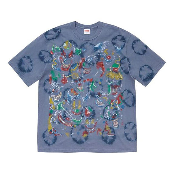 

Футболка fw19 week 17 clowns tee clown printing short sleeve navy blue Supreme, синий
