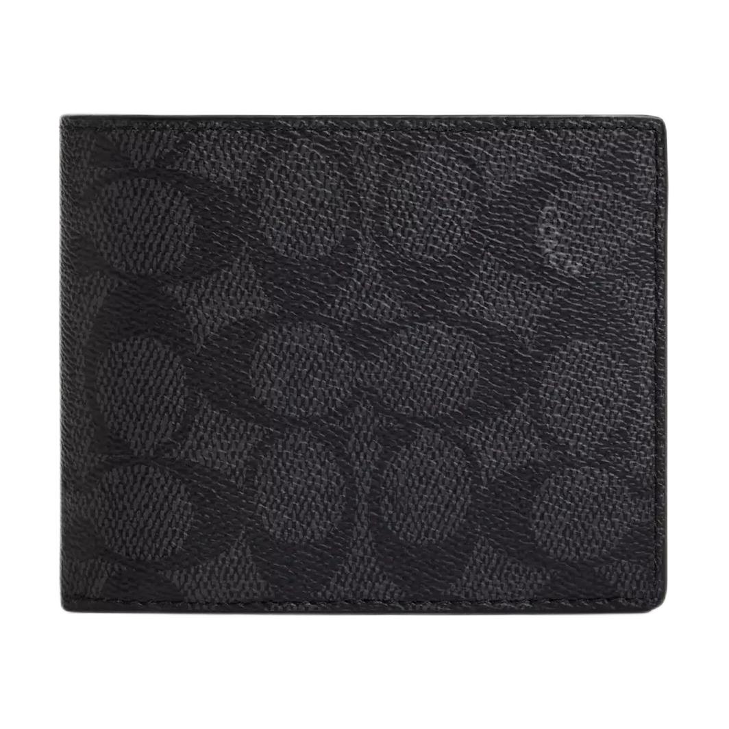 

Мини-кошелек SignatureCanvas Coated Canvas для женщин, антрацитовый COACH, Charcoal