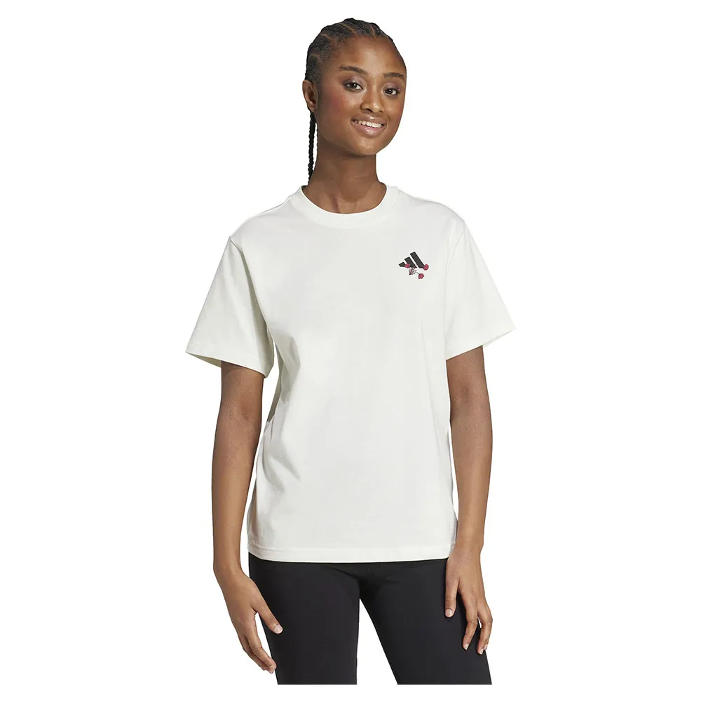 

Футболка с коротким рукавом adidas Tiro Floral Graphic, белый