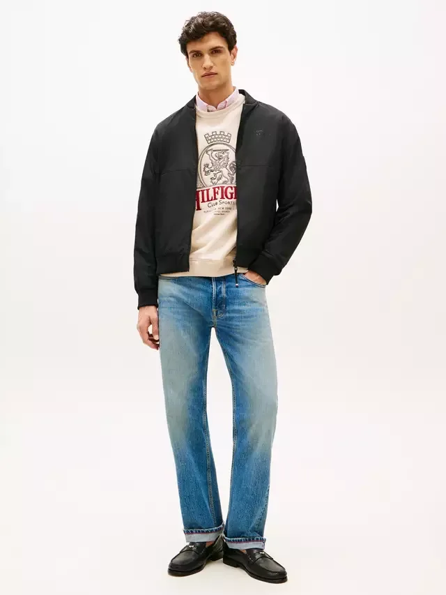 Водоотталкивающая куртка-бомбер стандартного кроя, черная Tommy Hilfiger — фото 3