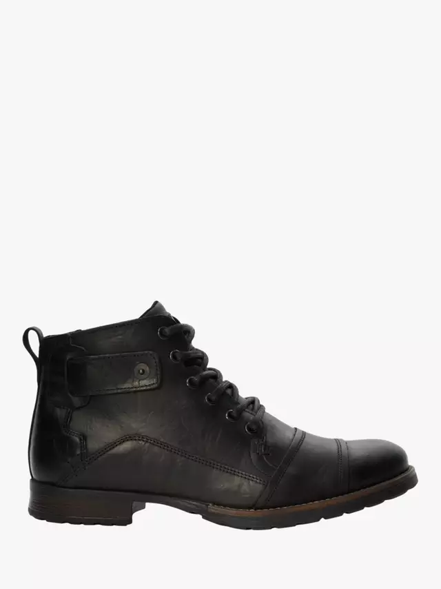 

Ботинки Dune Simon Leather Seam Detail Lace Up, черный