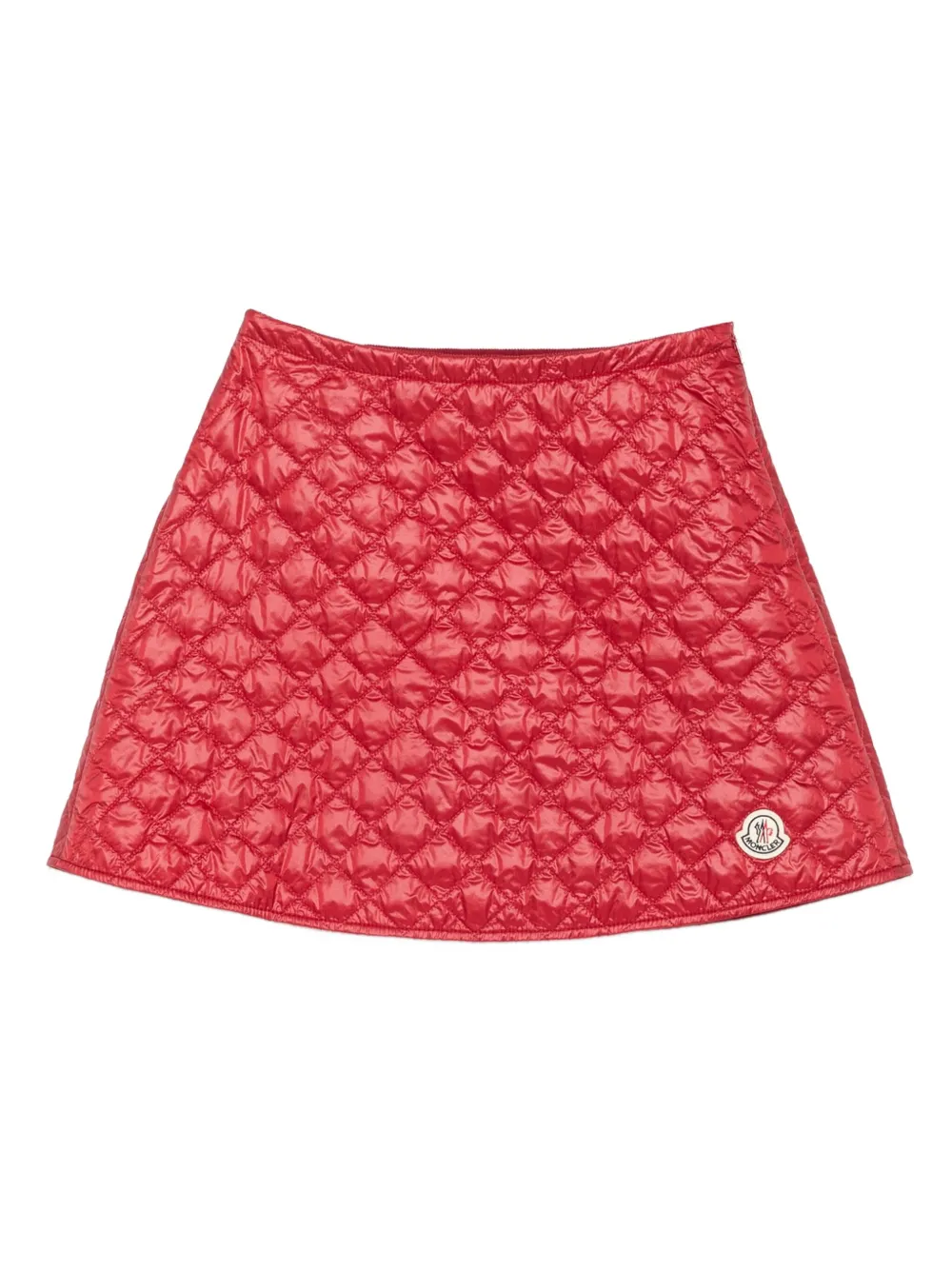 

Стеганая мини-юбка А-силуэта MONCLER, красный