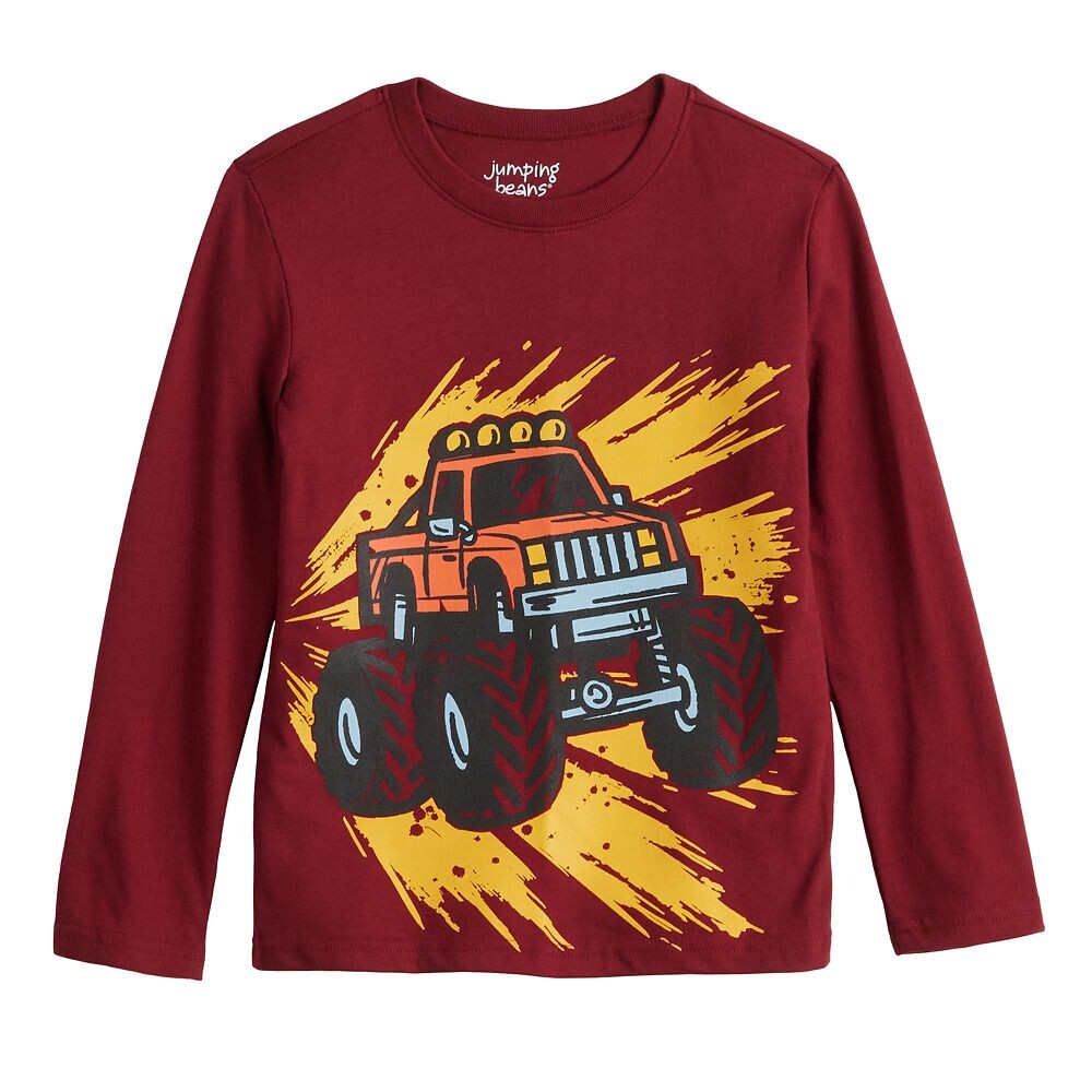 

Футболка Jumping Beans с длинными рукавами и рисунком для мальчиков 4–12 лет, цвет Monster Truck