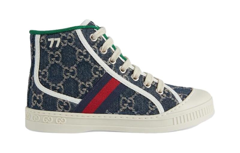 Кроссовки детские Gucci Tennis 1977, синий — фото 2