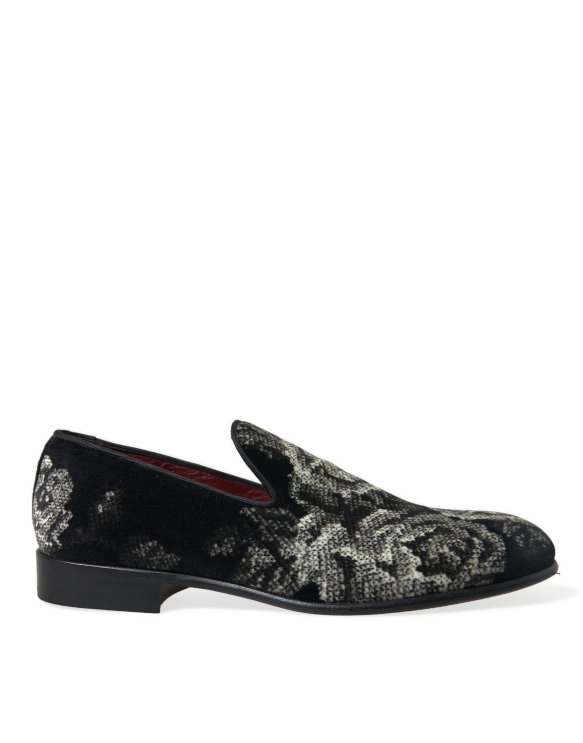 

Элегантные бархатные мокасины с цветочным узором Dolce & Gabbana