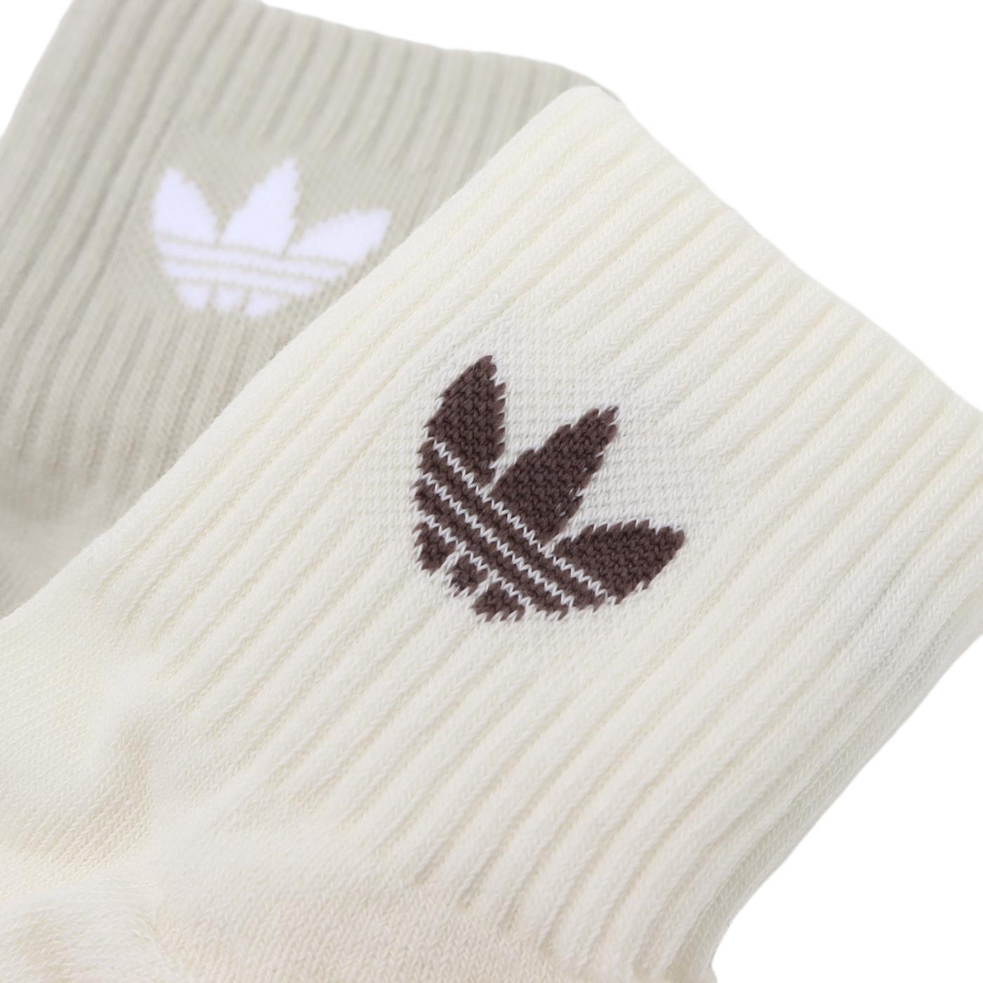 Adicolor Носки Миди Унисекс 6 пар Adidas Originals, 6 пар (Темно-коричневый/Светло-серый/Бежевый) — фото 3