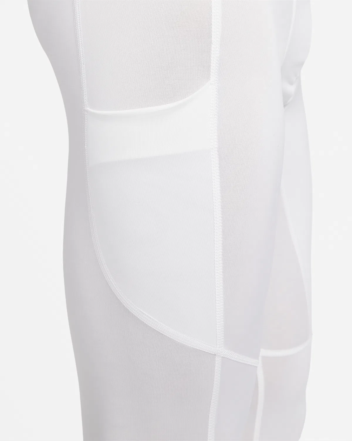Мужские фитнес-лосины Nike Pro Dri-FIT 3/4, White/Black — фото 3