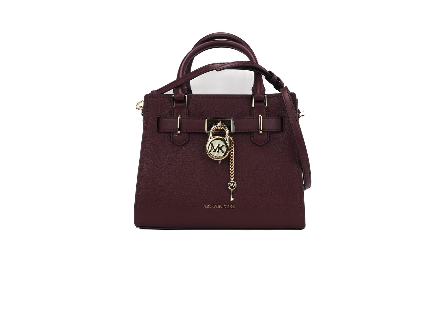 

Сумка-портфель через плечо Hamilton Small Grained Leather (Merlot Solid) Michael Kors