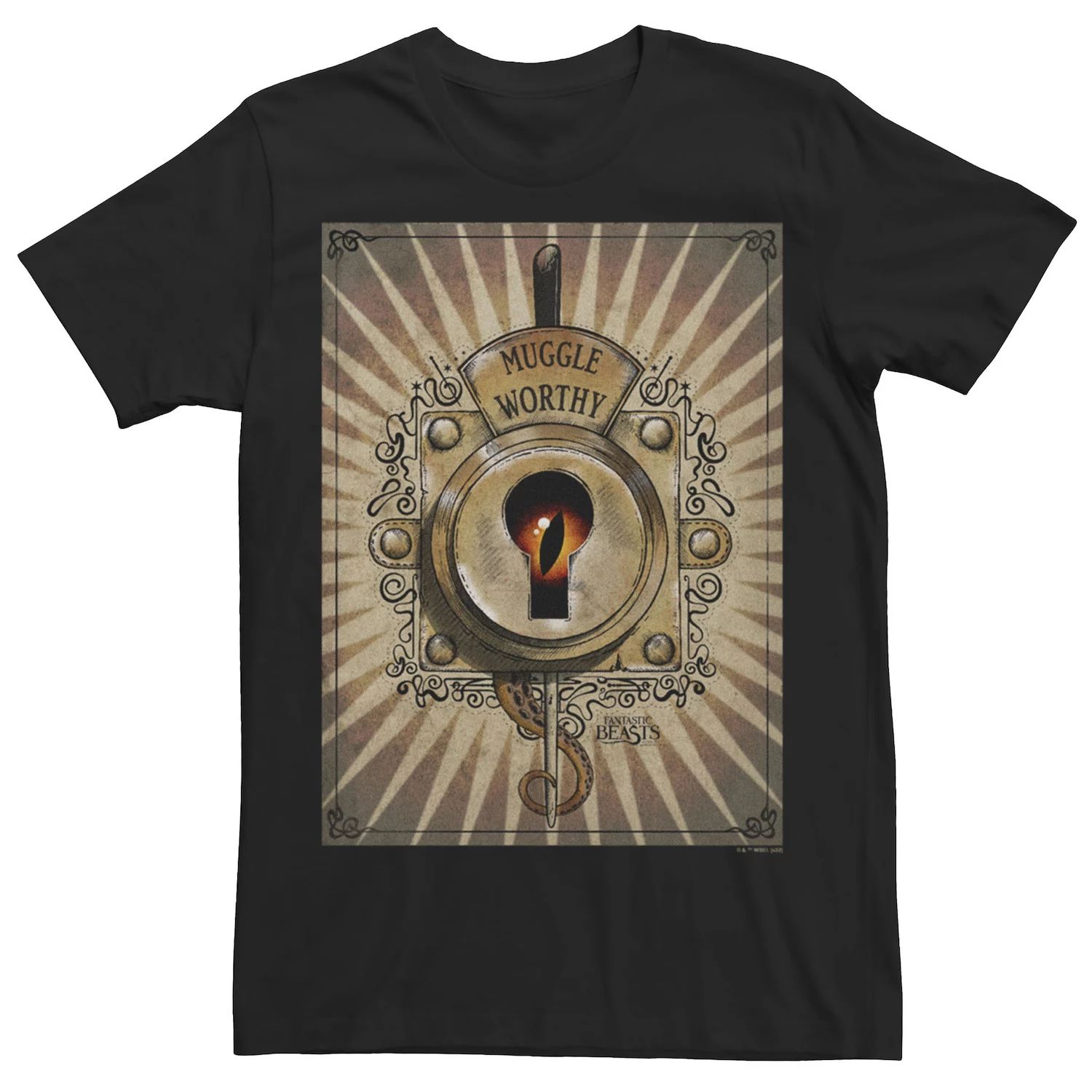 

Мужская футболка Fantastic Beast Grindelwald Muggle Worthy Keyhole Tee Licensed Character