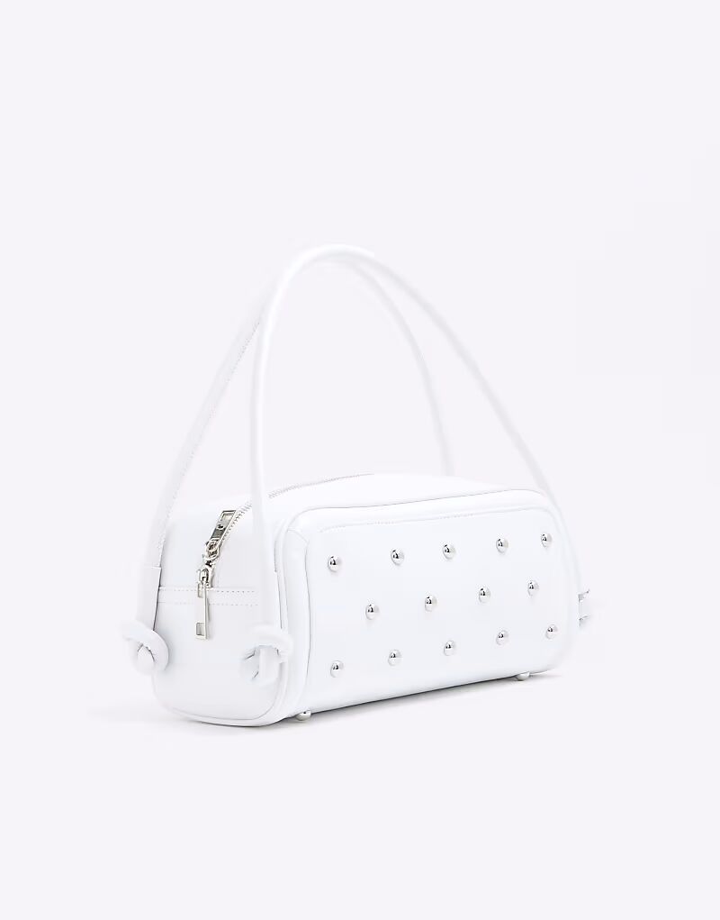 

Сумка River Island Studded knot белого цвета