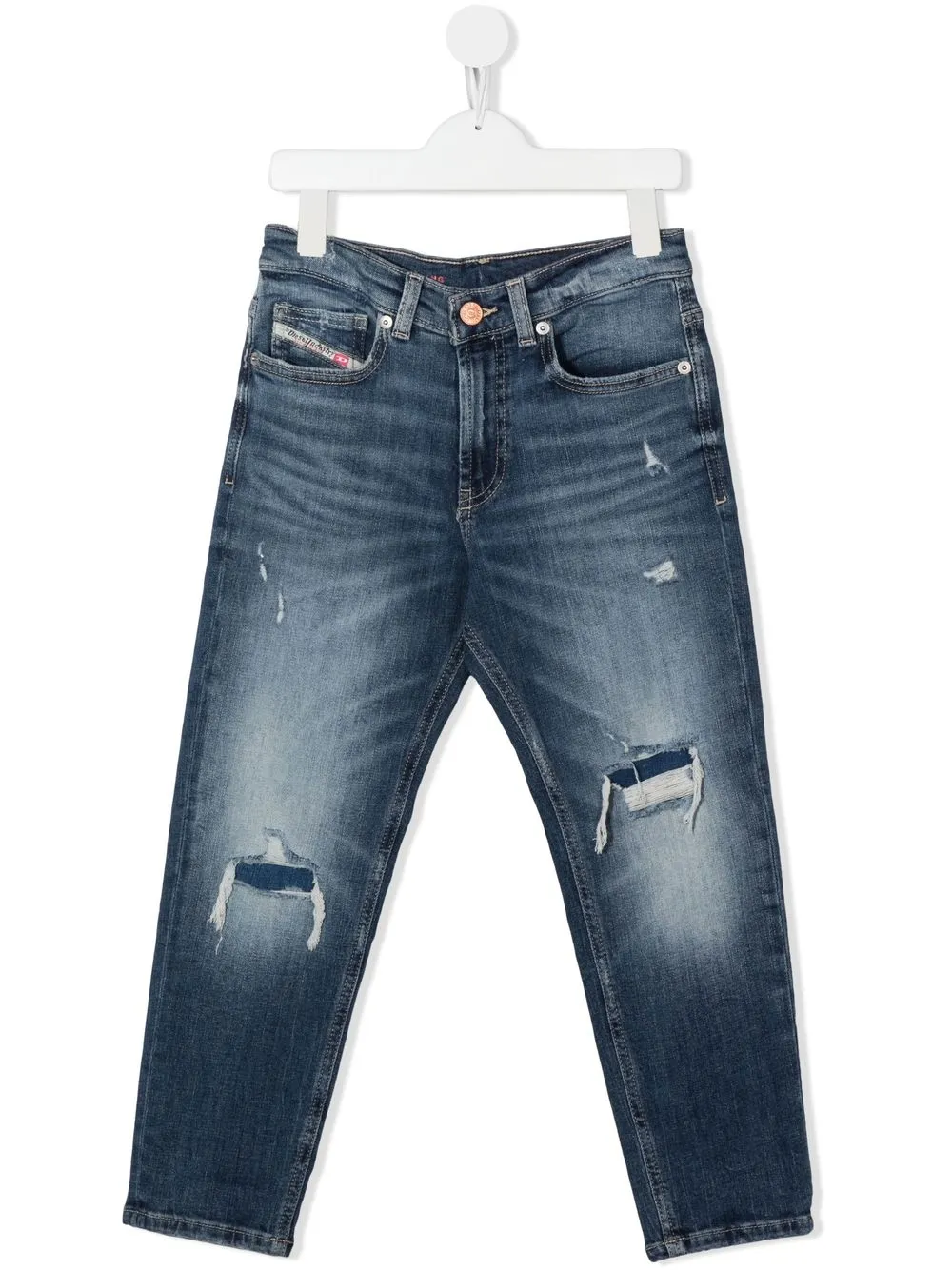 

Прямые джинсы D-Lucas-J с прорезями Diesel Kids, синий