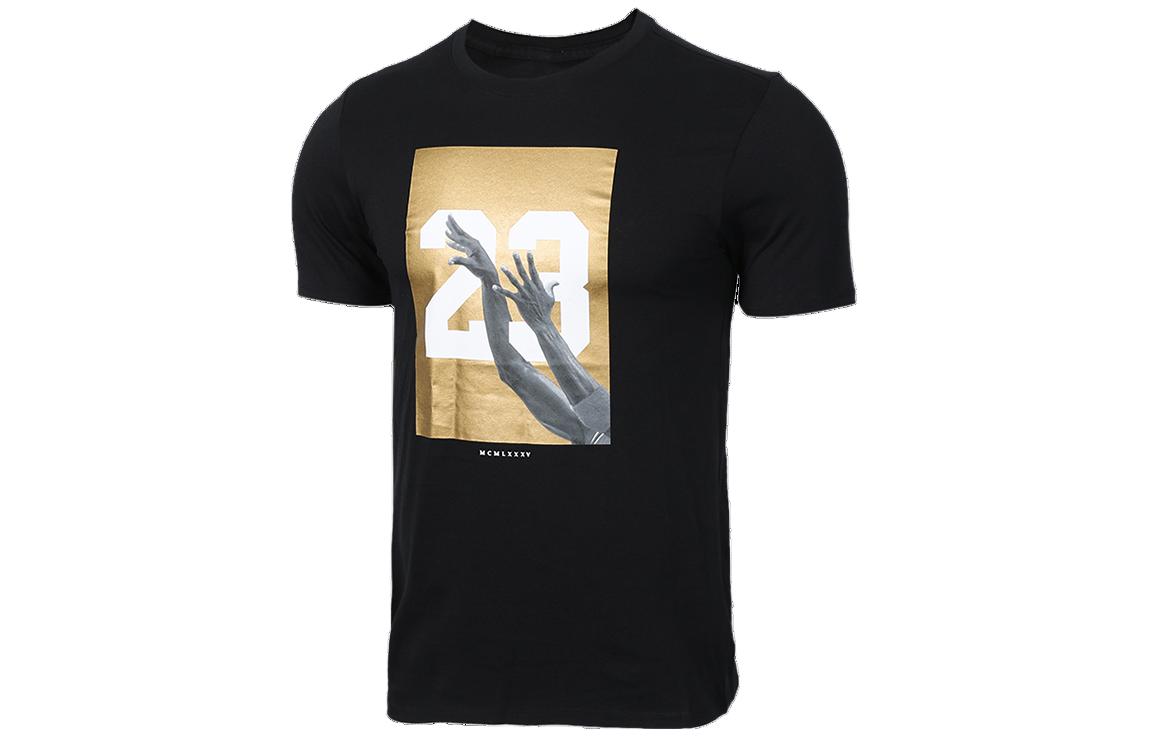 

Футболка мужская Black/Gold Jordan, черно-золотая