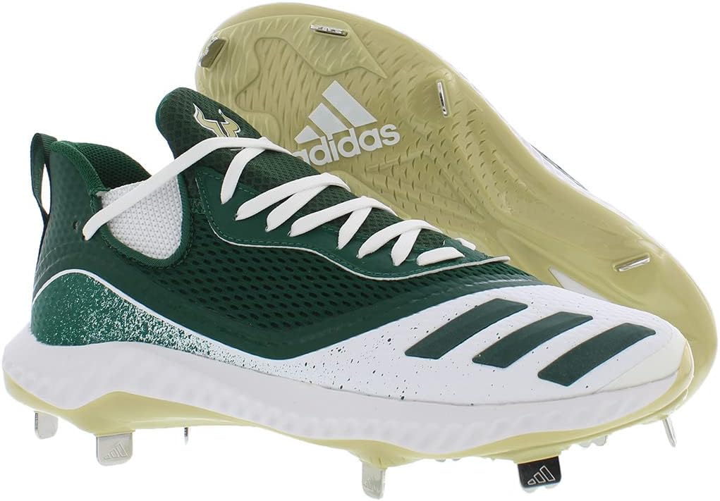 Мужские бейсбольные бутсы adidas Icon V Bounce, белый/изумрудный — фото 2