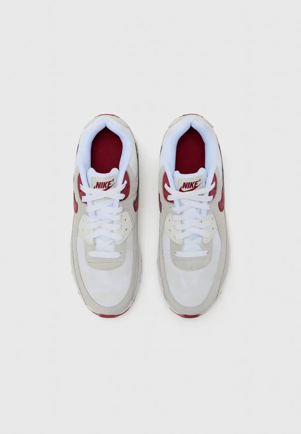 Кроссовки air max 90 унисекс Nike Sportswear, White/Team Crimson/Light Bone/Summit White — фото 4