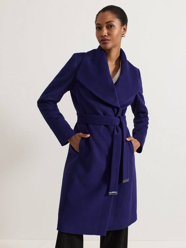 

Роскошное шерстяное пальто nicci Phase Eight, цвет Indigo