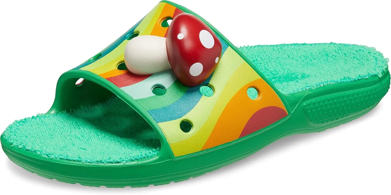 Кроксы Unisex Adult Classic Graphic Slides Crocs, Grass Green