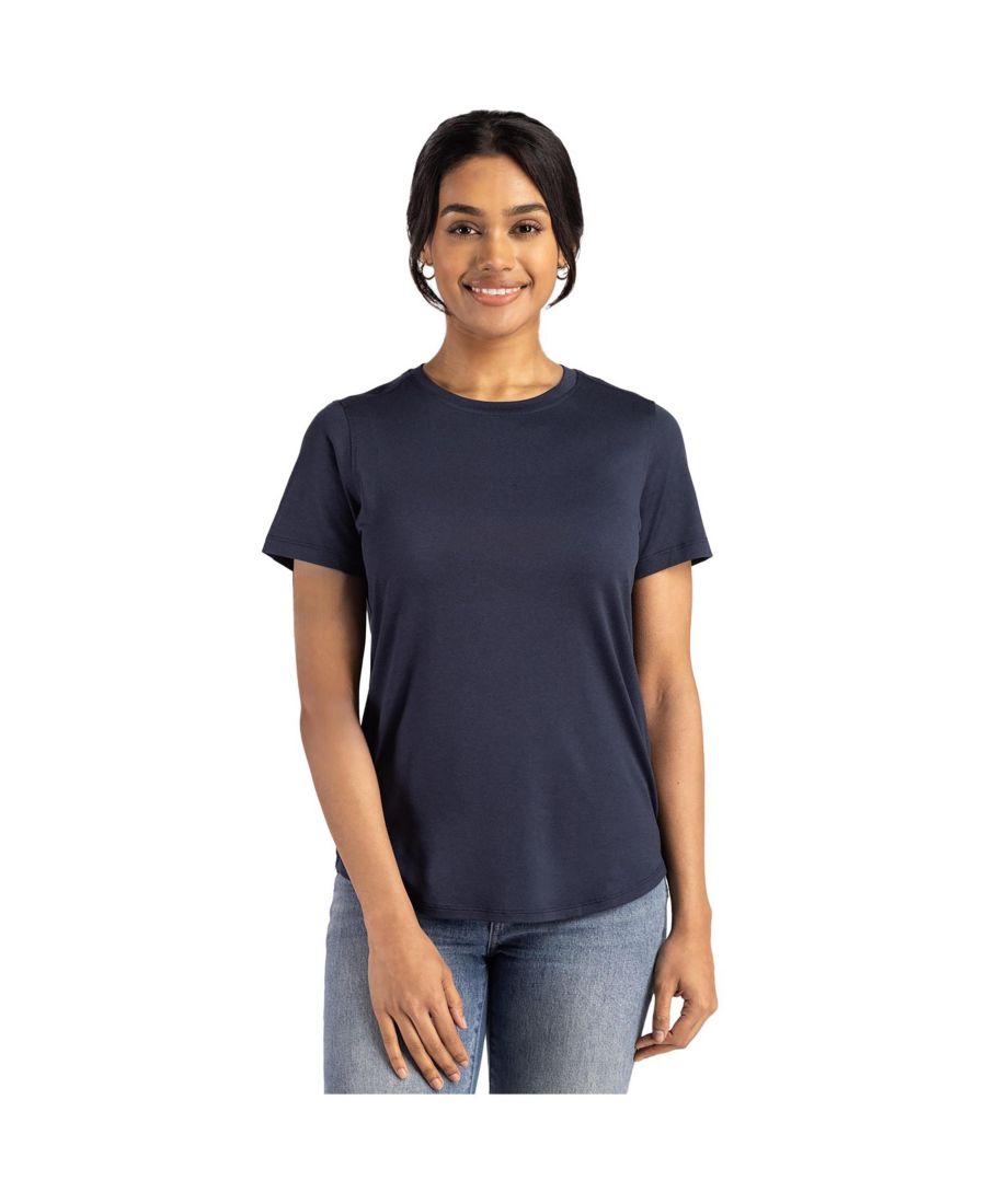 

Женская футболка с коротким рукавом Coastline Epic Comfort из переработанных материалов Cutter & Buck, Navy blue, Синий, Женская футболка с коротким рукавом Coastline Epic Comfort из переработанных материалов Cutter & Buck, Navy blue