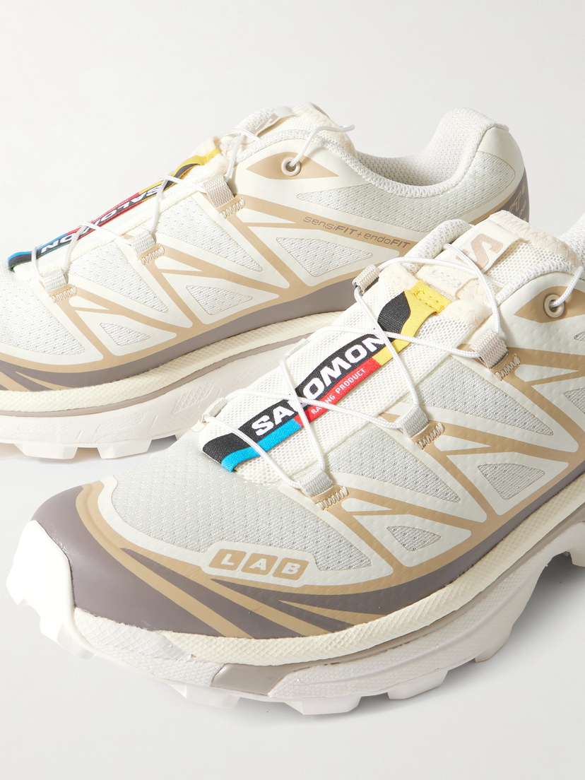 Кроссовки Xt-6 с резиновой отделкой и сеткой Salomon, белый — фото 4