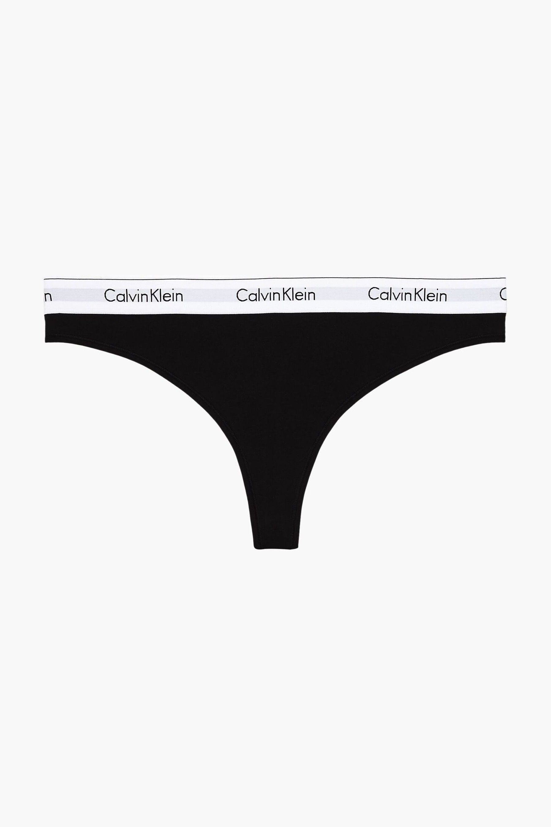 

Классический слоган на стрингах Calvin Klein, черный