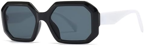 

Солнцезащитные очки Polygon 2027 для женщин, градиентные, защита от УФ-излучения UV400, ретро, ​​мужские солнцезащитные очки, черно-бело-серые, один размер MTZJH, One Color