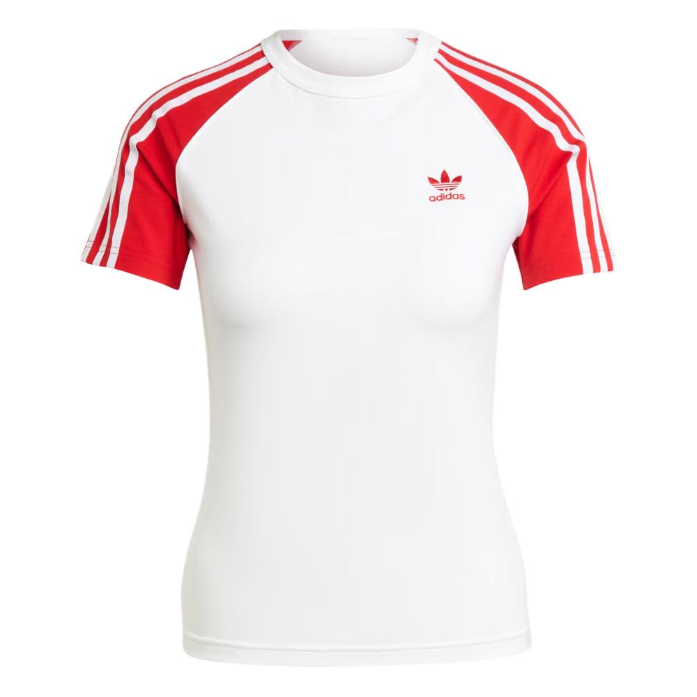 

Adidas Originals Adidas женская футболка Adicolor 3 Stripes Raglan Slim бело-красная