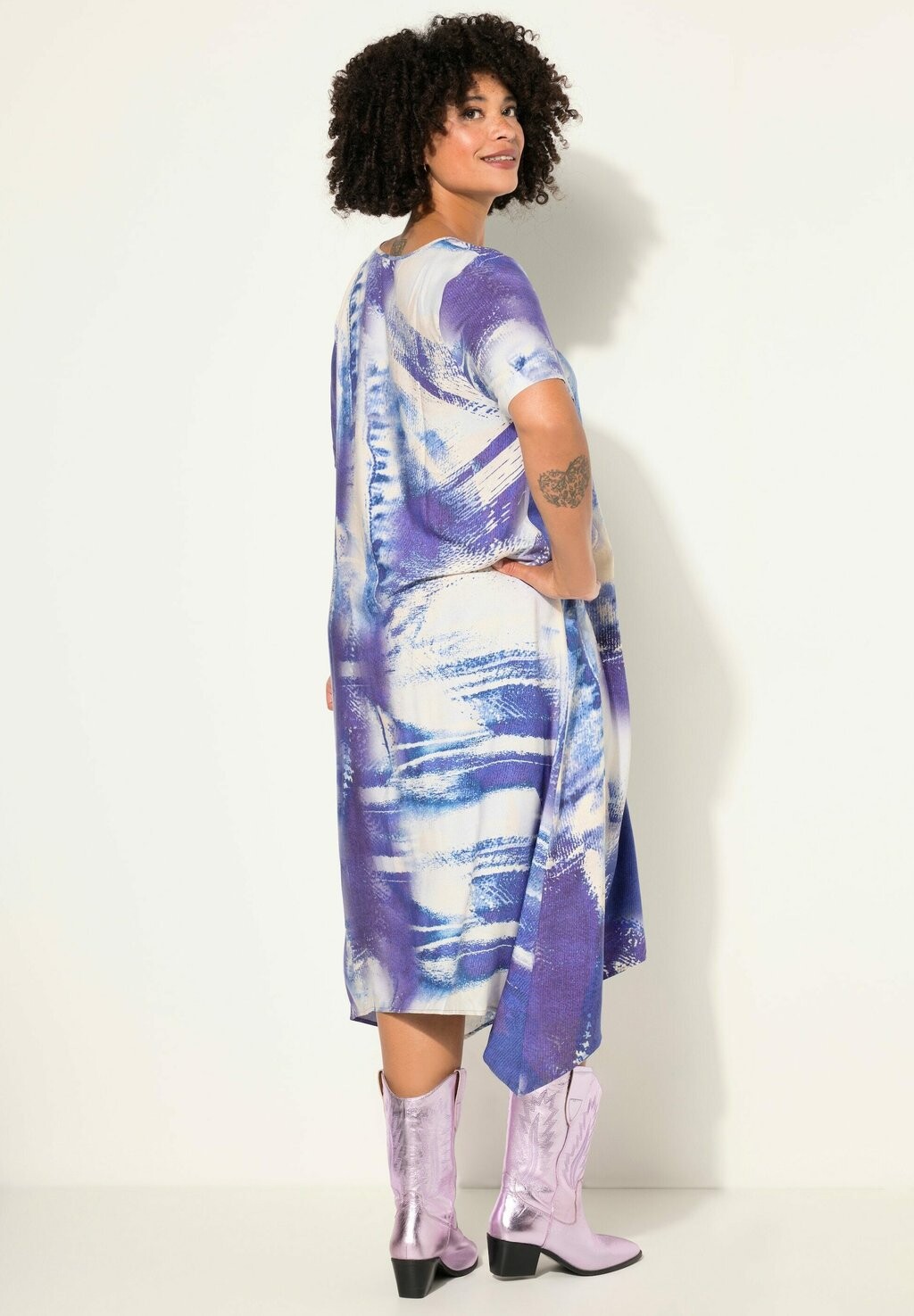 

Дневное платье A-LINE PRINT INSCRIPTION Angel of Style, темно-синий