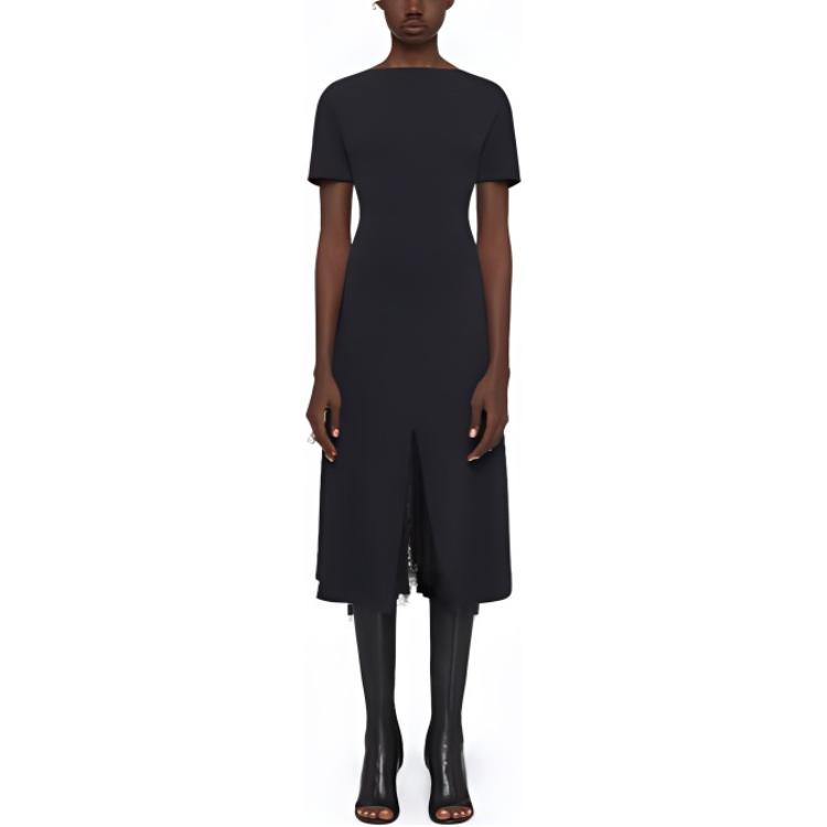 Givenchy Платье с короткими рукавами SS24, женское, черное — фото 4