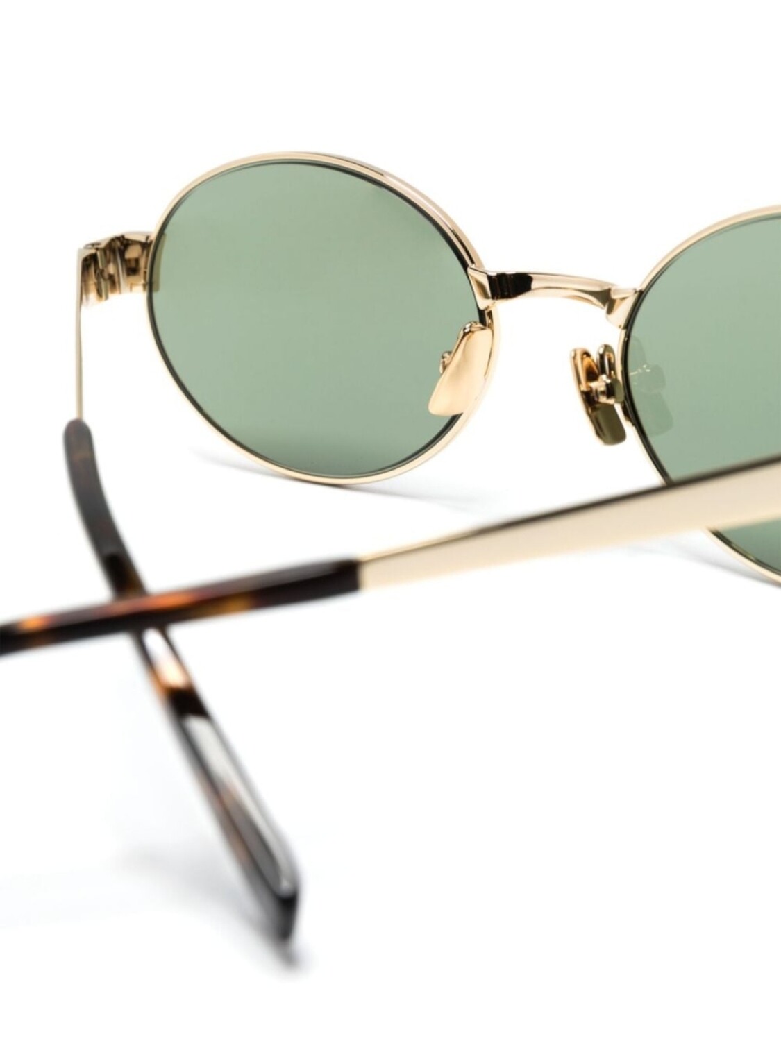 Saint Laurent Eyewear солнцезащитные очки 692 в овальной оправе, золотистый — фото 3