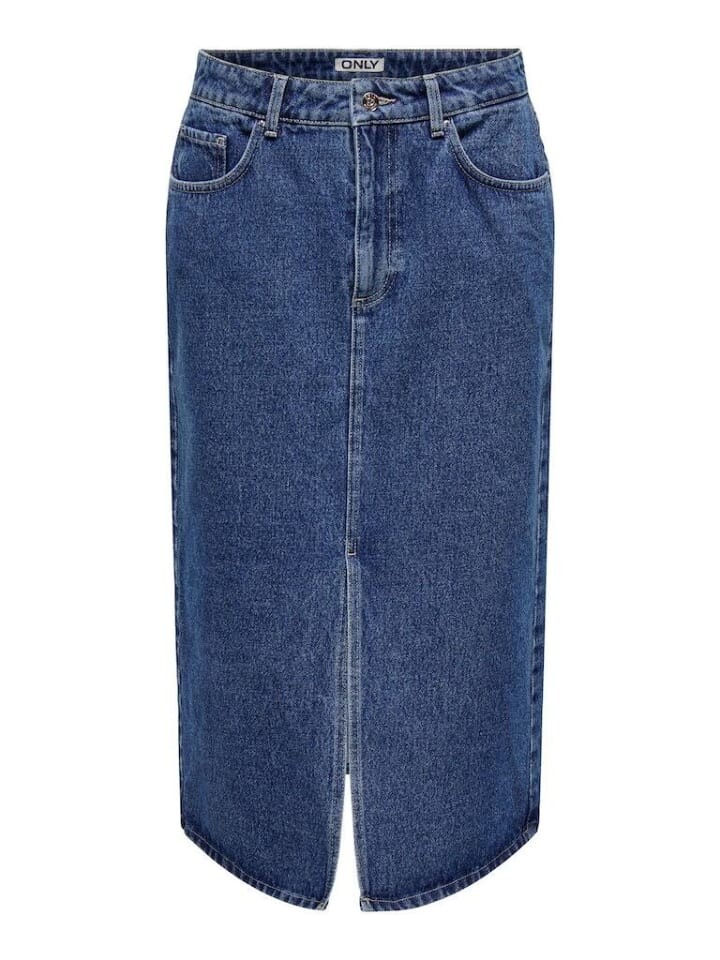 

Юбка до колена ONLY Rock, цвет Medium Blue Denim