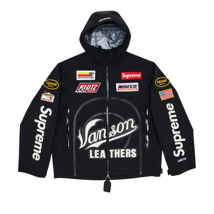 

Куртка Supreme x Vanson Leathers GORE-TEX Shell Jacket, Black