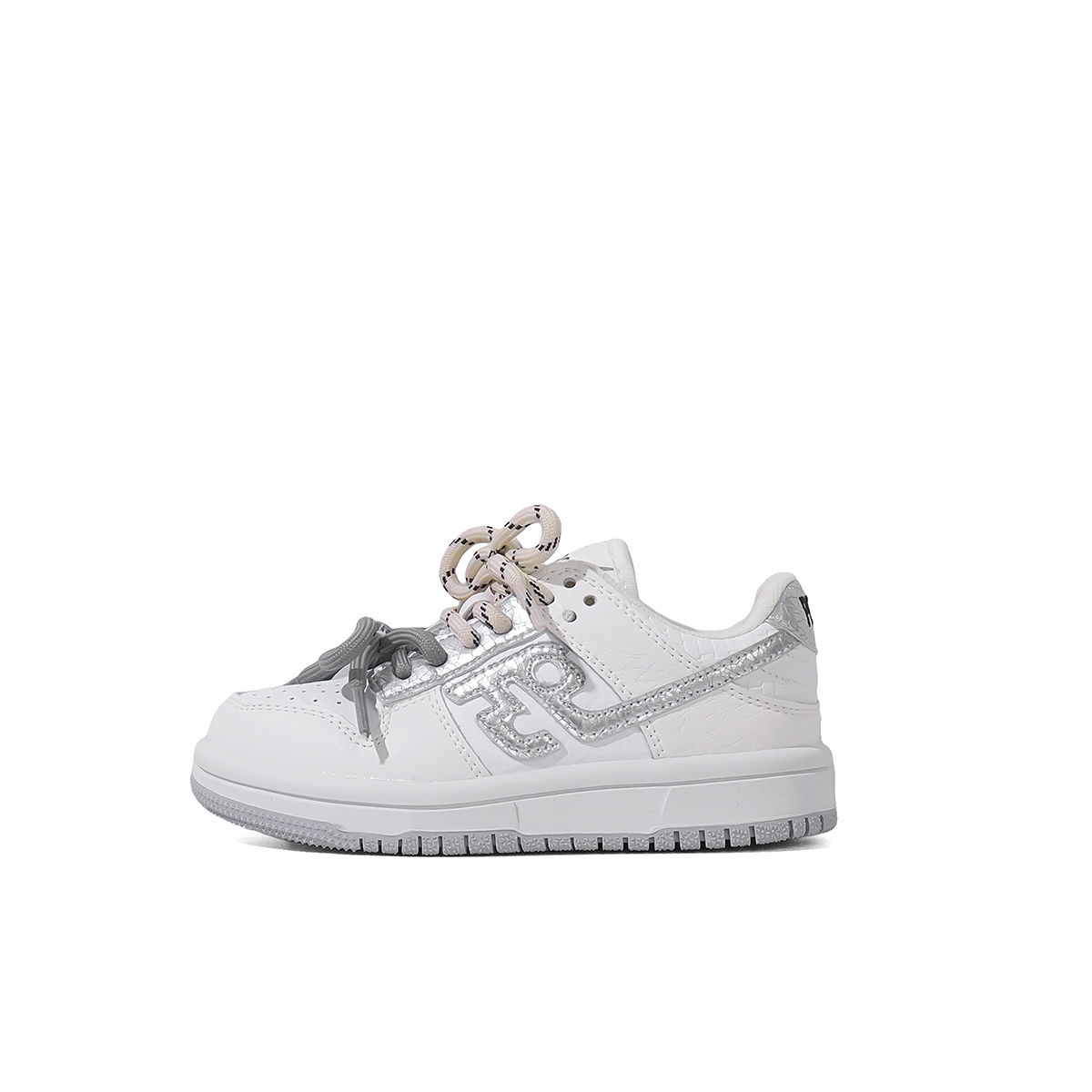 

Низкие детские кроссовки для скейтбординга Banner the Piggy, белый/серый