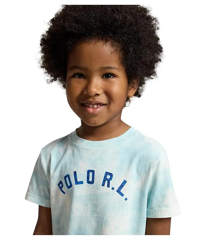 Футболка с логотипом тай-дай Polo Ralph Lauren Kids, Vessel Blue — фото 4