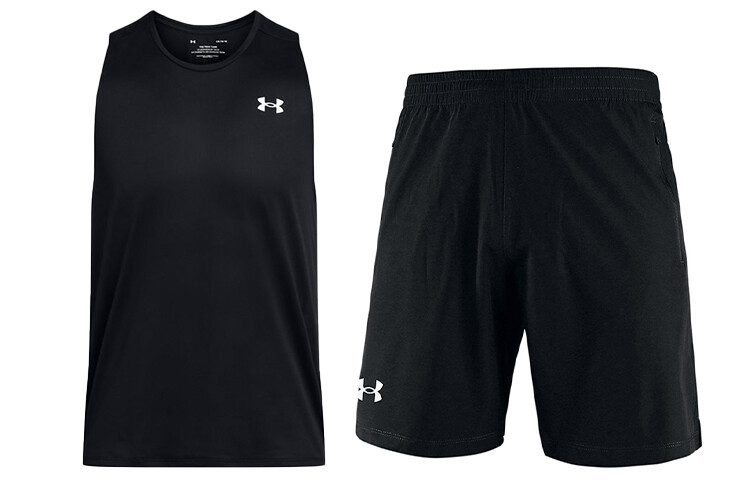 

Мужская повседневная спортивная одежда Under Armour, цвет Black and Black