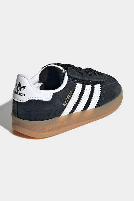 Кроссовки замшевые Gazelle Indoor Adidas Originals, черный — фото 3