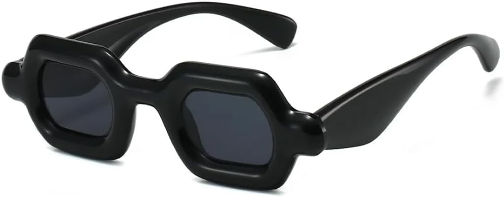 

Солнцезащитные очки для мужчин и женщин - защита UV400 - градиентная оправа в стиле панк, цветные линзы, для занятий спортом на открытом воздухе и вождения DSVIGF, Black