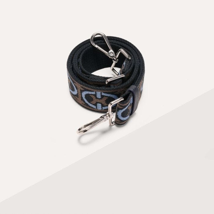 

Ремень Coccinelle Monogram Tricolor, цвет Multi Azul/Midnight Blue