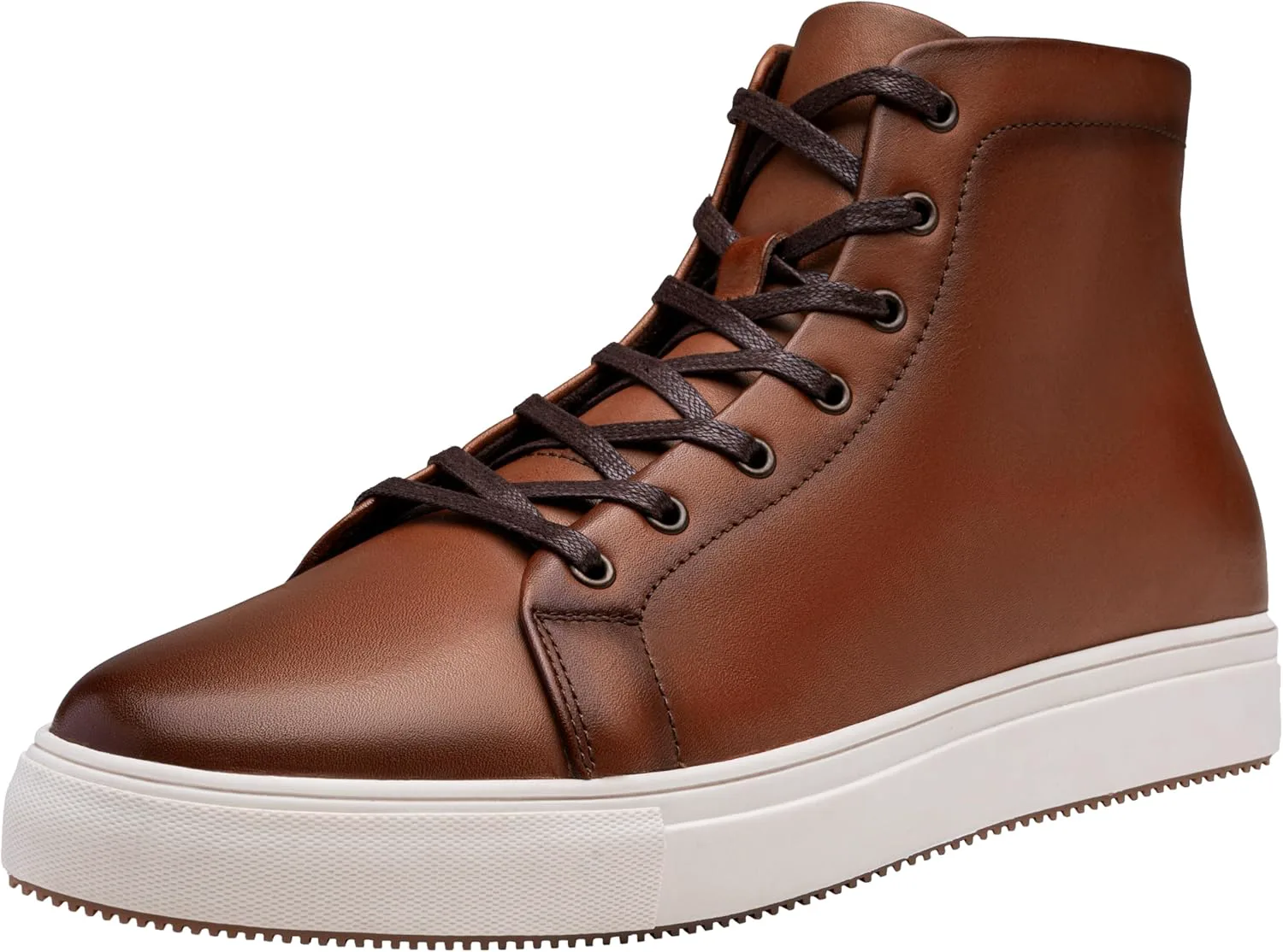 

Мужские повседневные туфли Jousen, высокие, из премиальной кожи, модные кроссовки и ботинки для мужчин, коричневый