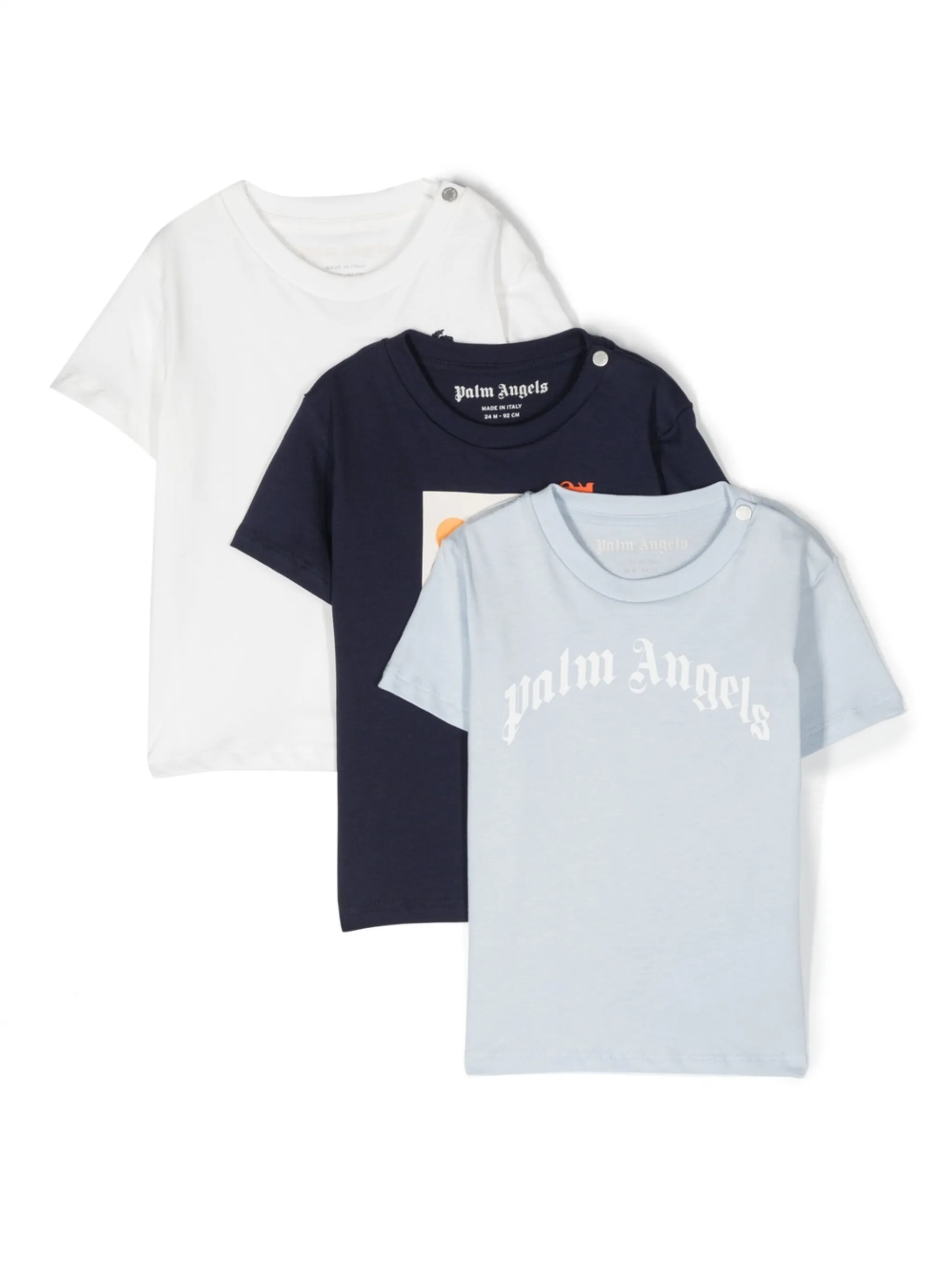 

Комплект из трех футболок Palm Angels Kids, синий